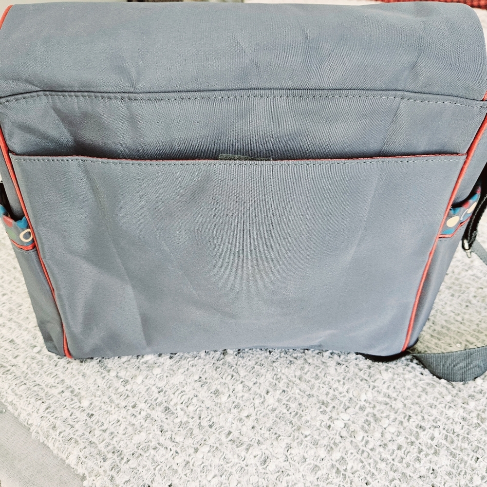 DISNEY Mickey Mouse Diaper Bag with Changing Mat, Adjustable Strap, Gray/Red - Picture 6 of 10